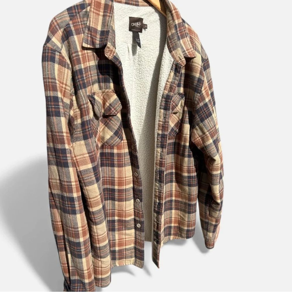 O'Neill Men's Multi-Color Plaid Shirt Jacket - Picture 4 of 13